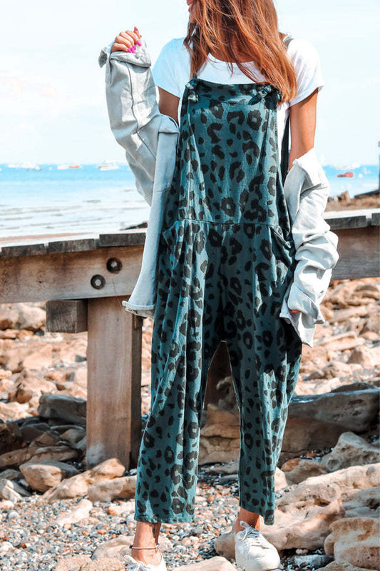 CM | Casual College Leopard Patchwork Loose Jumpsuits (5 Colores)