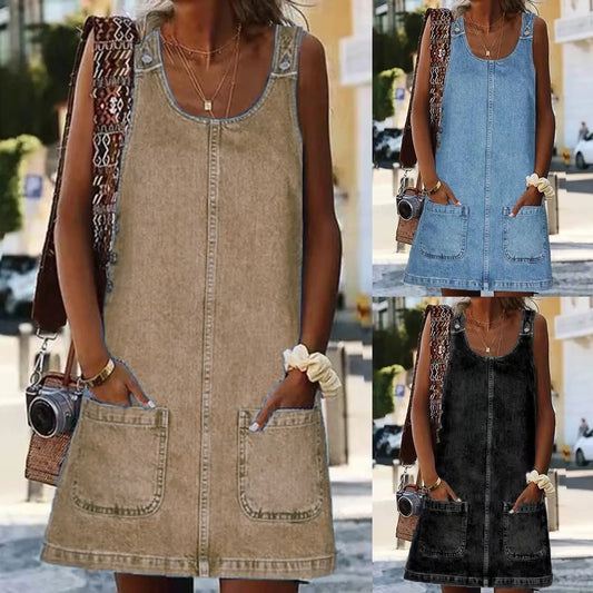 CM | MINI VESTIDO SIN MANGAS.