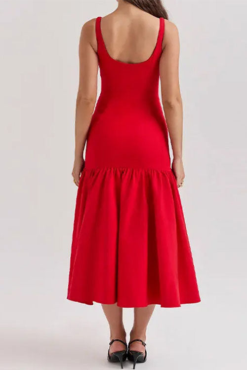 CM | Vestido midi con volantes