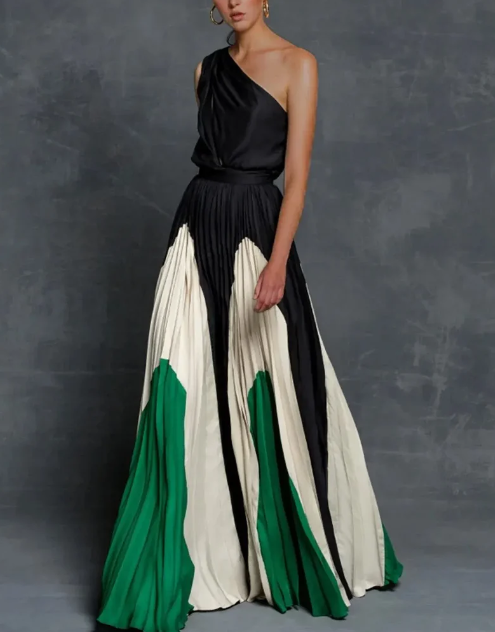 CM | maxi vestido de señora de un hombro