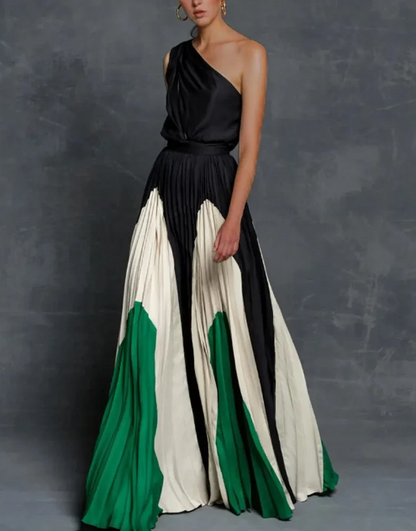CM | maxi vestido de señora de un hombro