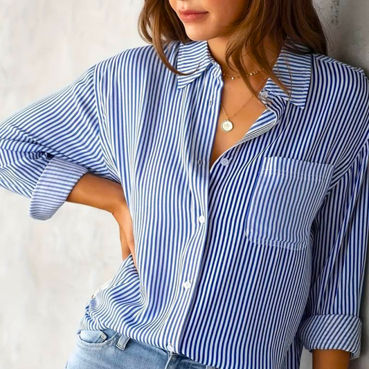 CM | blusa casual a rayas para mujer
