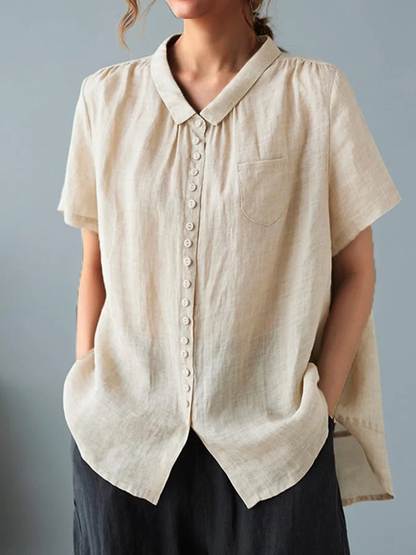 CM | Camisa suelta, informal y monocolor