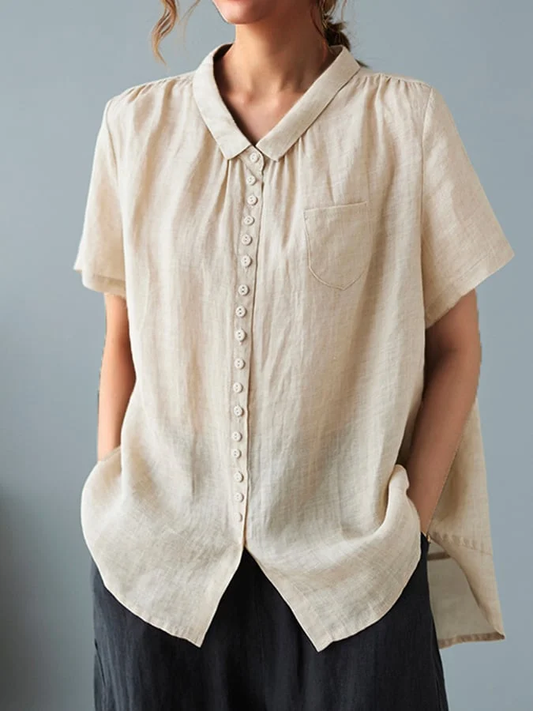 CM | Camisa suelta, informal y monocolor