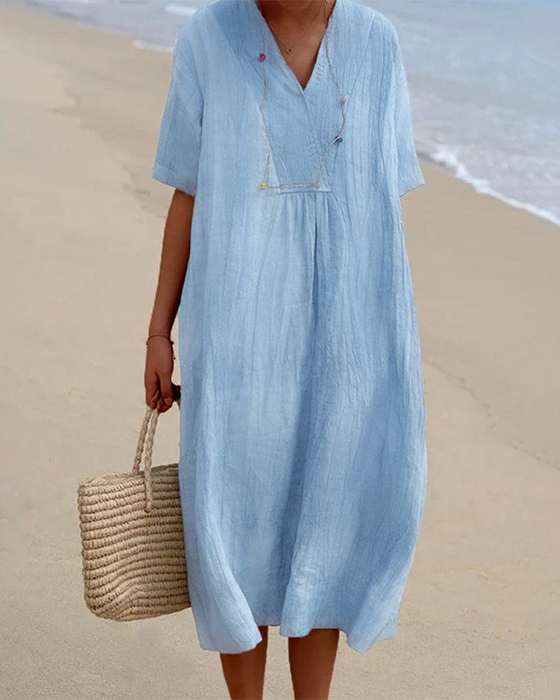 CM | Vestido midi con escote en V