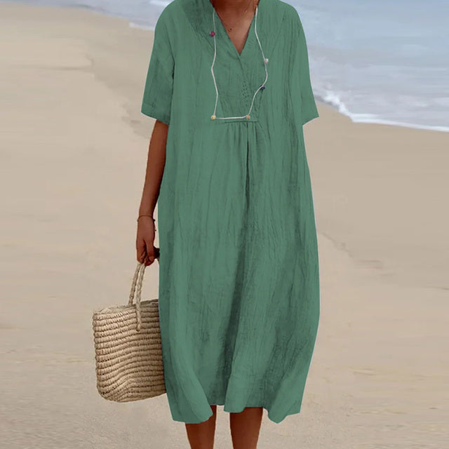 CM | Vestido midi con escote en V
