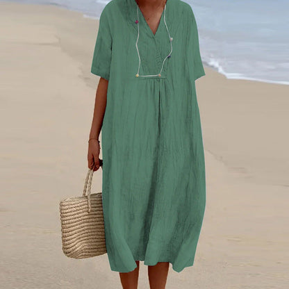 CM | Vestido midi con escote en V