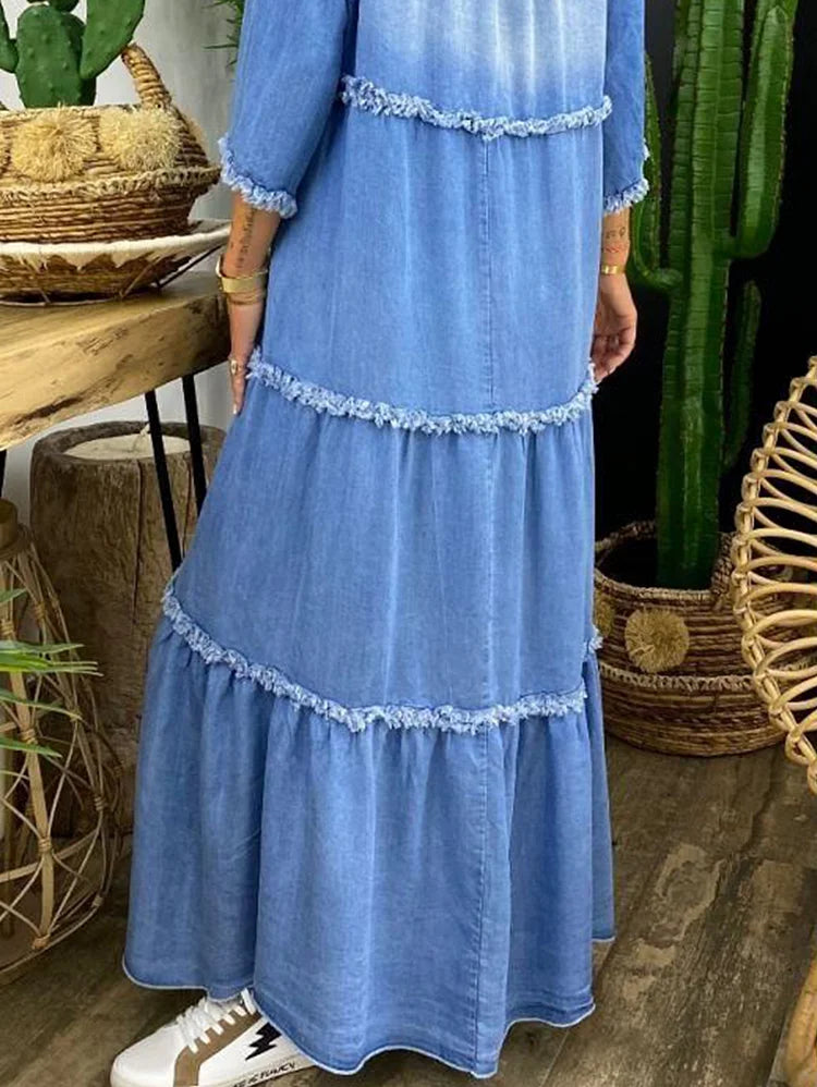 CM | Maxi vestido con escote en V