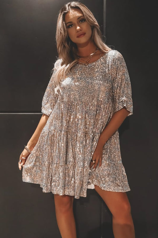 CM | Mini vestido de lentejuelas brillantes