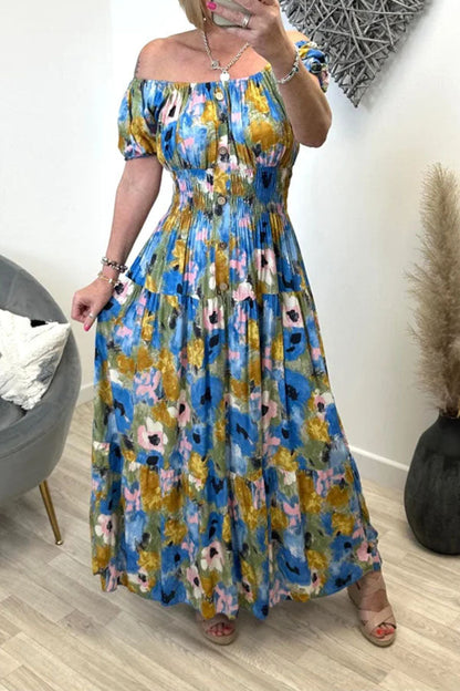 CM | maxi vestido largo mágico con estampado floral
