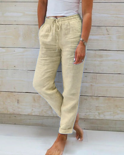 CM | Pantalones clásicos con cordón de ajuste