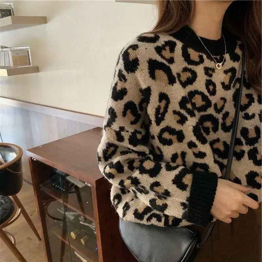 CM | Cálido jersey con estampado de leopardo