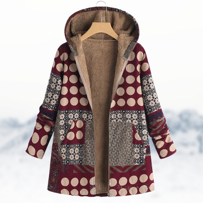 CM | Elegante y acogedor abrigo de invierno con estampado