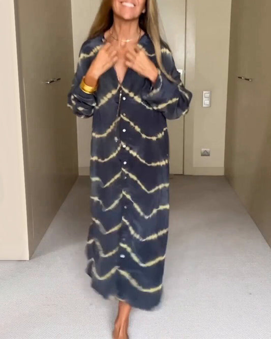 CM | Vestido maxi suelto con cuello en V