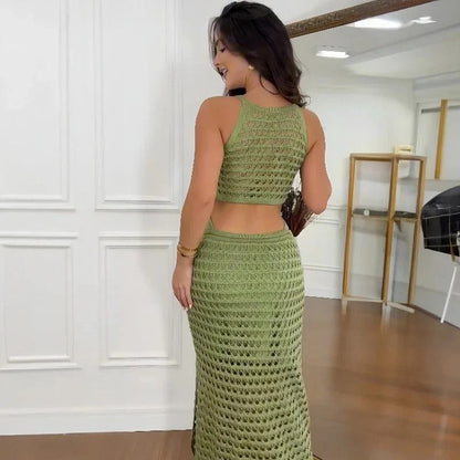 CM | elegante maxi vestido con recortes
