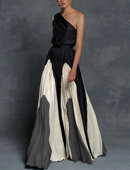 CM | maxi vestido de señora de un hombro
