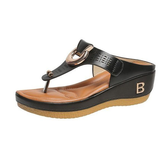 CM | - Sandalias con plataforma de piel