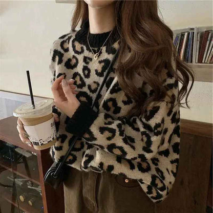 CM | Cálido jersey con estampado de leopardo