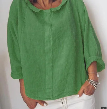 CM | Camisa monocolor de señora con solapas pequeñas