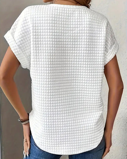 CM | Camiseta Cuello redondo Puños con bandera monocolor