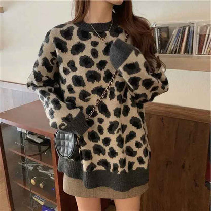CM | Cálido jersey con estampado de leopardo