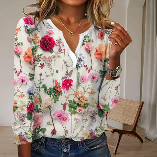 CM | Blusa casual con estampado floral