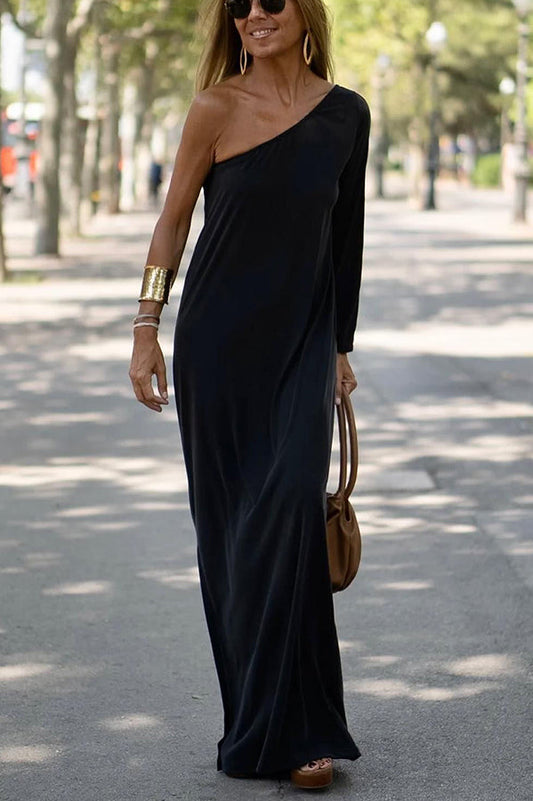CM | Maxi Vestido con Hombros al Descubierto de Side To Side