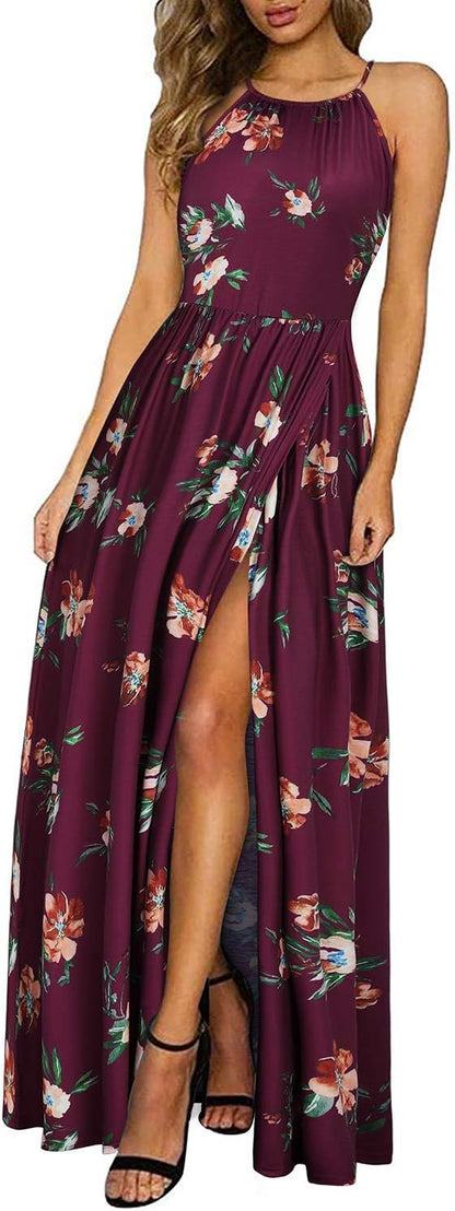 CM | maxi vestido halter con abertura