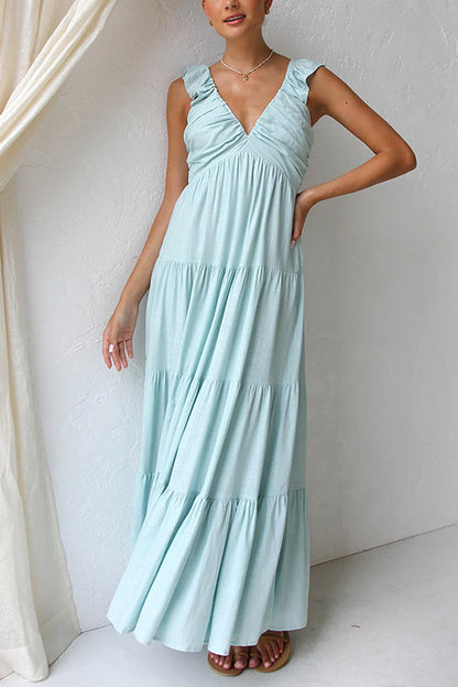 CM | Vestido largo sin mangas de lino