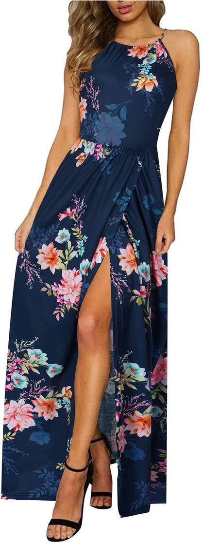 CM | maxi vestido halter con abertura