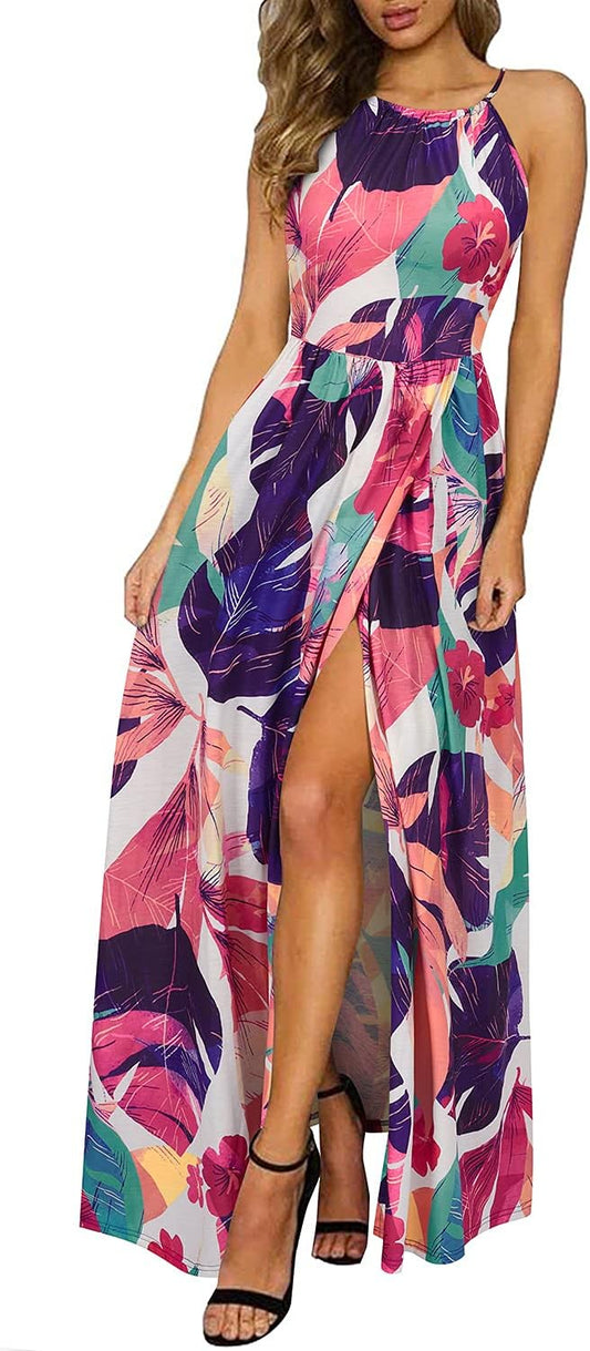CM | maxi vestido halter con abertura