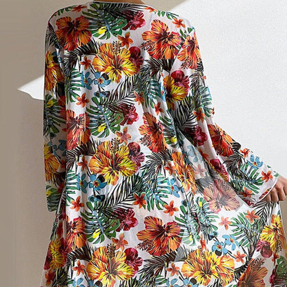 CM | Bikini floral de 3 piezas con toldo