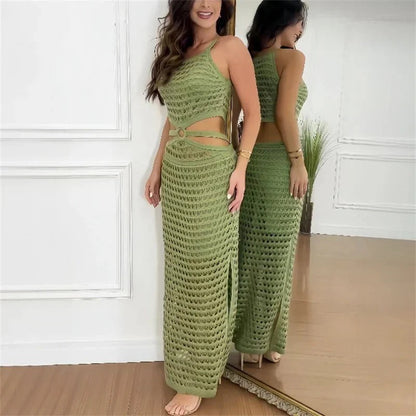 CM | elegante maxi vestido con recortes