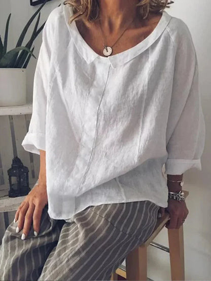 CM | Camisa monocolor de señora con solapas pequeñas