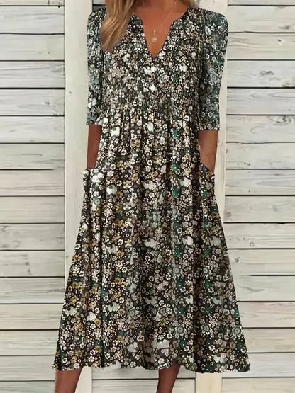 CM | Precioso maxi vestido con pliegues
