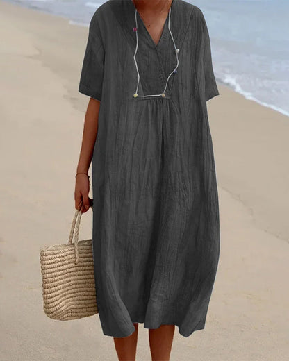 CM | Vestido midi con escote en V