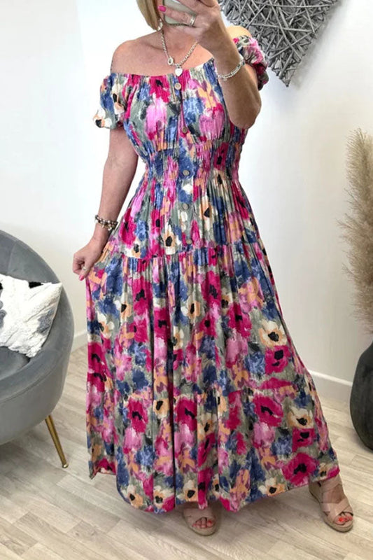 CM | maxi vestido largo mágico con estampado floral