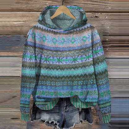 CM Elegante sudadera vintage con capucha