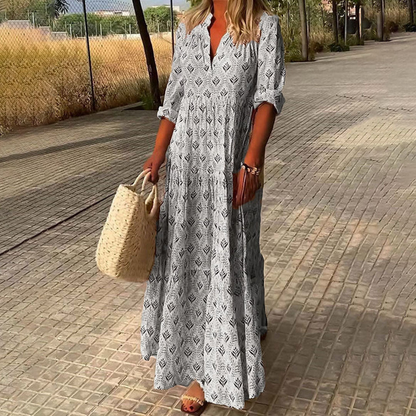 CM | elegante vestido largo de estilo boho para mujer