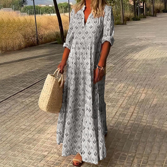 CM | elegante vestido largo de estilo boho para mujer