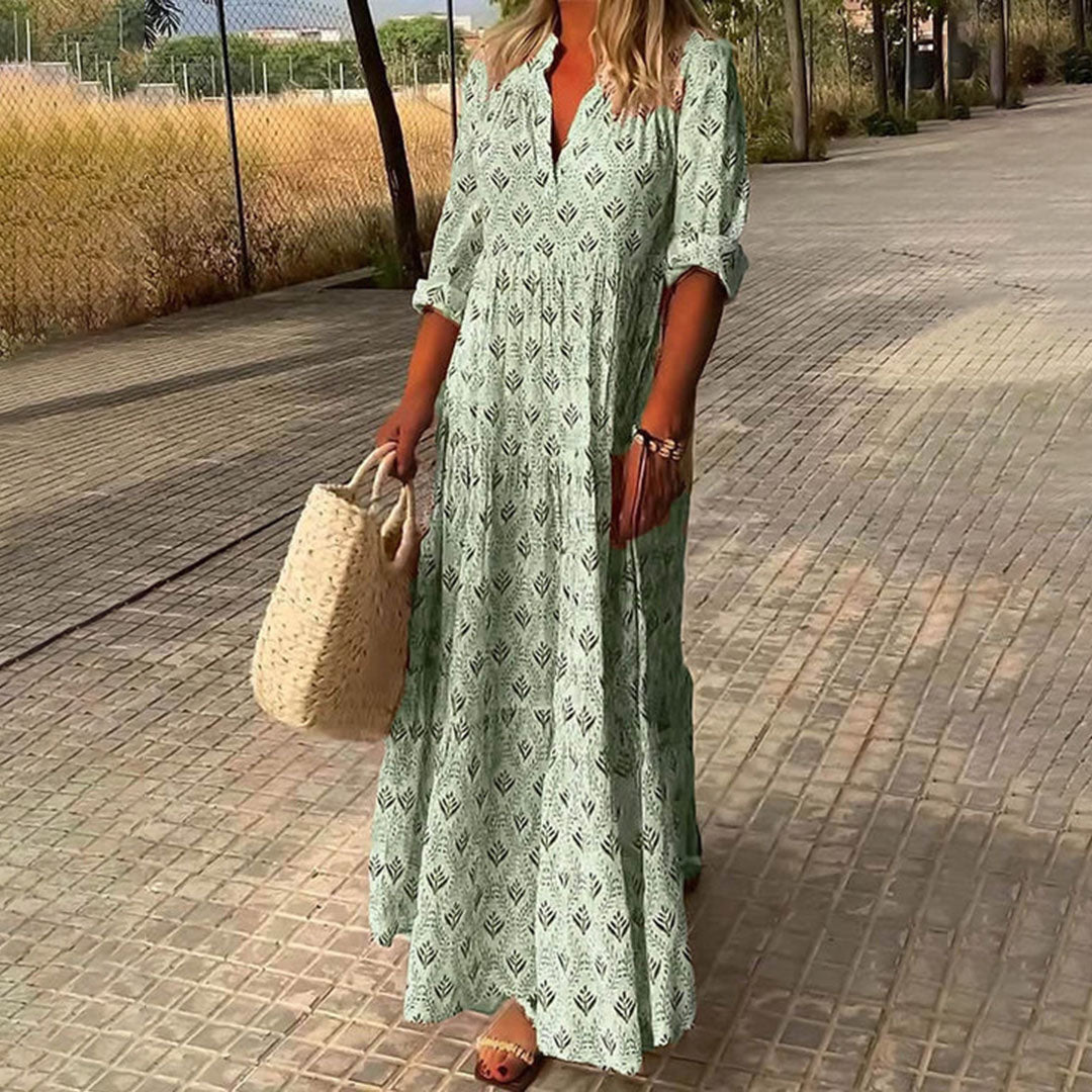 CM | elegante vestido largo de estilo boho para mujer