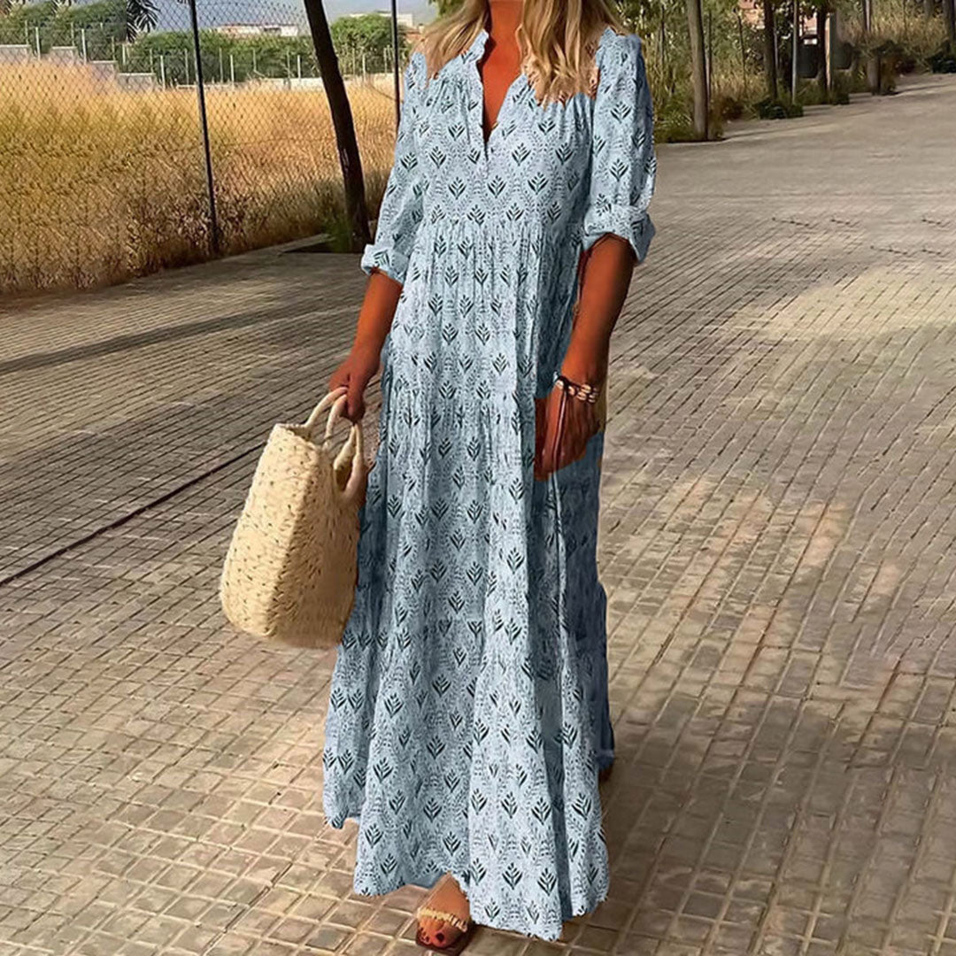 CM | elegante vestido largo de estilo boho para mujer