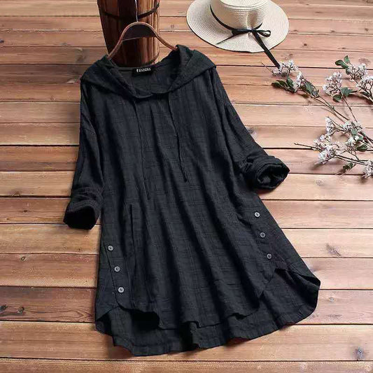CM | Blusa con capucha, estilo acogedor para todos los días