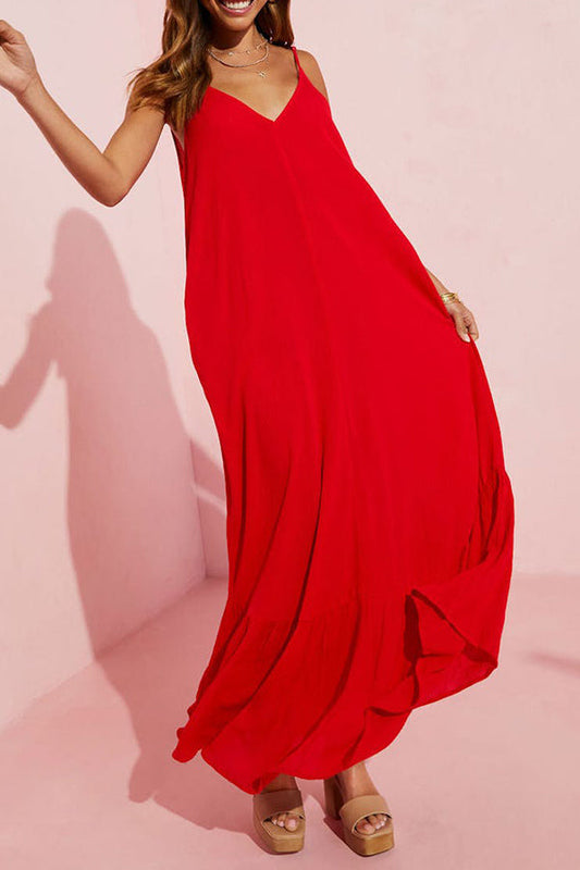 CM | KIMONIE Maxivestido monocolor con bolsillo