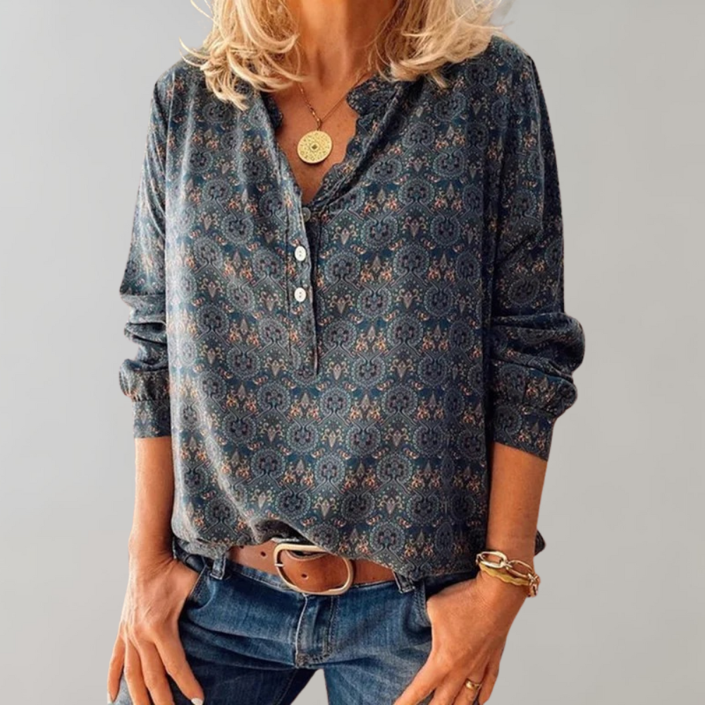 CM | Blusa clásica vintage para mujer