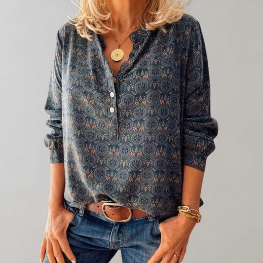 CM | Blusa clásica vintage para mujer