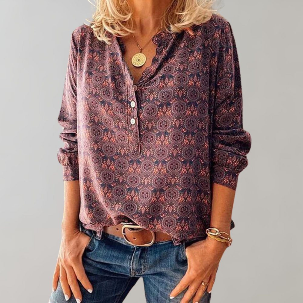 CM | Blusa clásica vintage para mujer