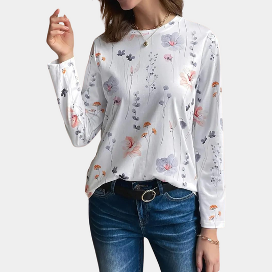 CM | Blusa blanca con estampado floral