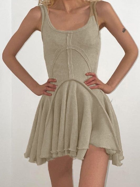 CM | Minivestido bodycon sin mangas patchwork