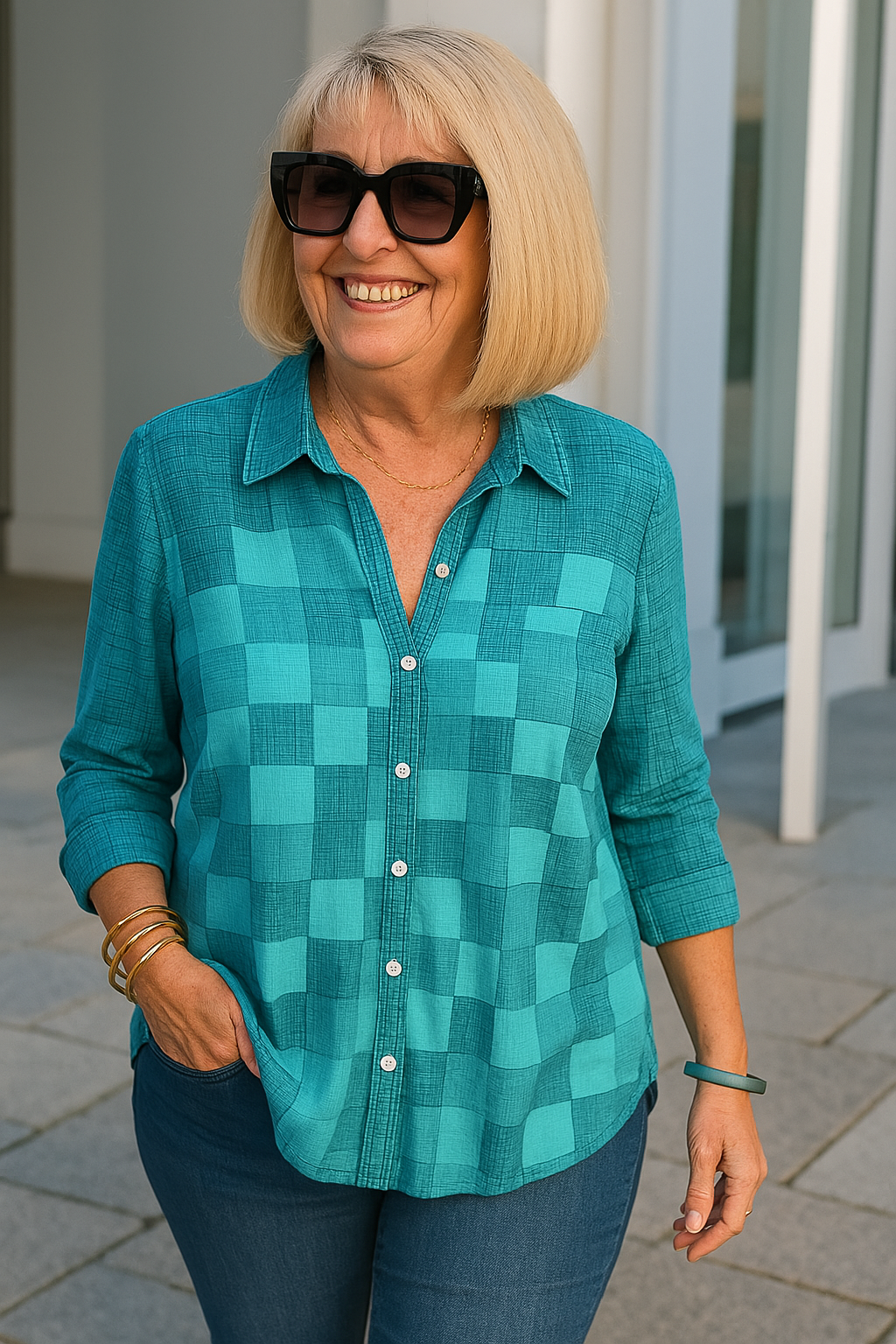 CM | Blusa clásica a cuadros